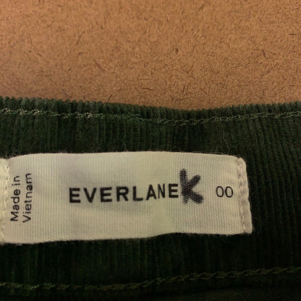 Everlane Womens 00 Dark Forest The Utility Barrel Corduroy Ankle Pants NWT - Picture 3 of 14